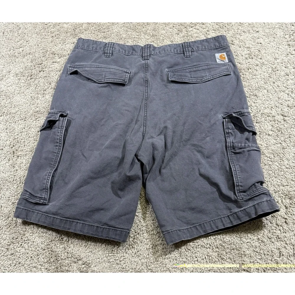 CARHARTT Relaxed Fit Gray Cargo Shorts Gorpcore Trucker Workwear Outdoors 38 - Picture 6 of 6